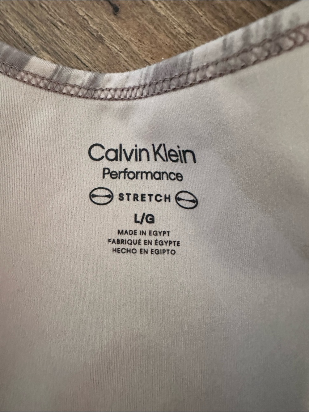 Calvin Klein Abstract Logo Racerback Sports Bra - Gray, Black - Picture 2 of 3